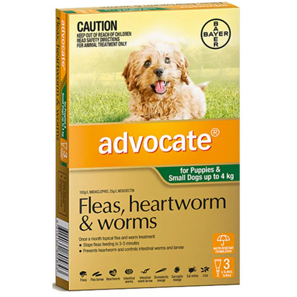 Advocate for Dogs: Flea, Heartworm & Worm Treatment [Sold per Treatment]