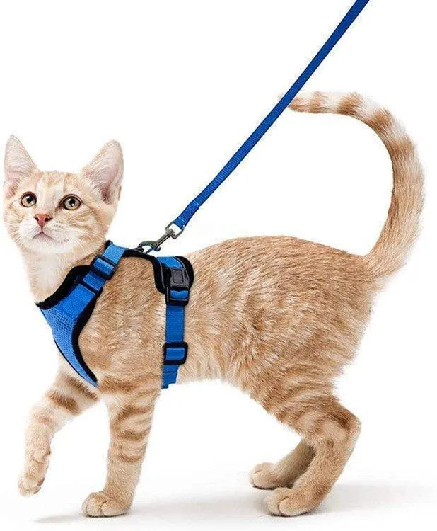Cat Harness and Leash Set - Soft Adjustable Vest Harnesses for Cat
