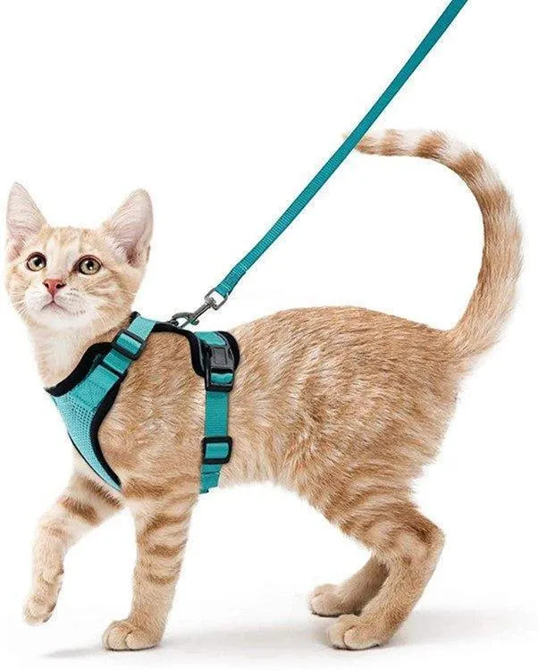 Cat Harness and Leash Set - Soft Adjustable Vest Harnesses for Cat