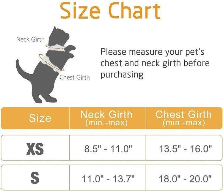 Cat Harness and Leash Set - Soft Adjustable Vest Harnesses for Cat