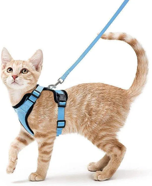 Cat Harness and Leash Set - Soft Adjustable Vest Harnesses for Cat