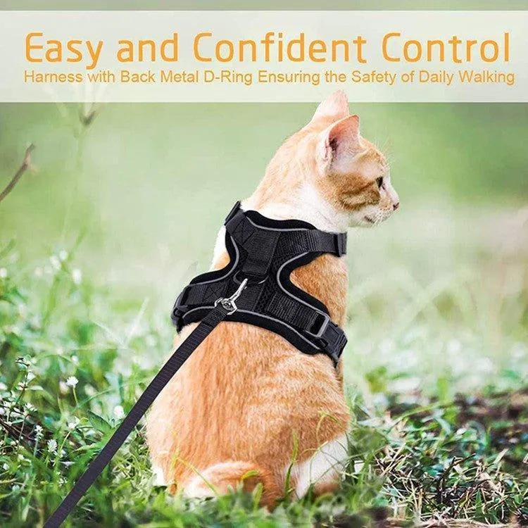Cat Harness and Leash Set - Soft Adjustable Vest Harnesses for Cat