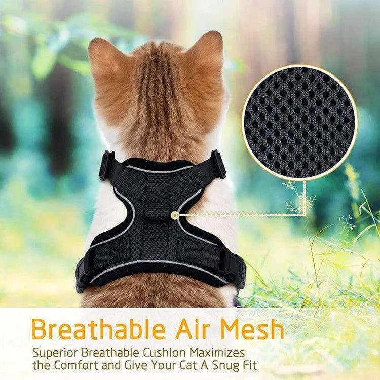 Cat Harness and Leash Set - Soft Adjustable Vest Harnesses for Cat