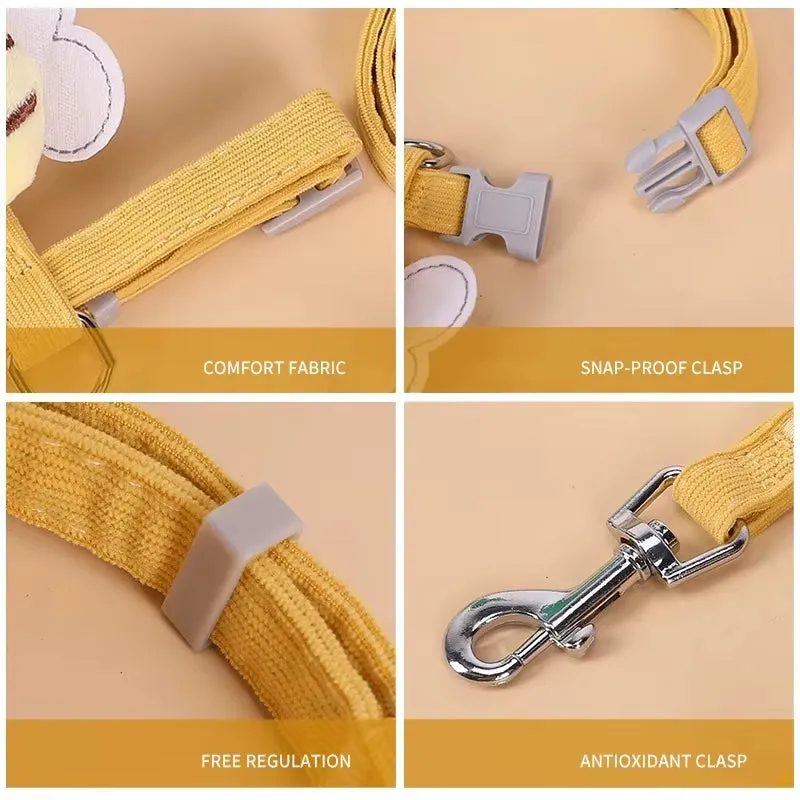 Cat Harness Leash Collar Set Adjustable
