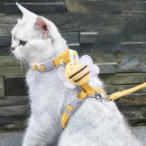 Cat Harness Leash Collar Set Adjustable
