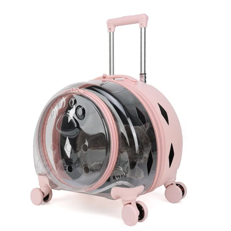 Cat Trolley Suitcase with Wheels
