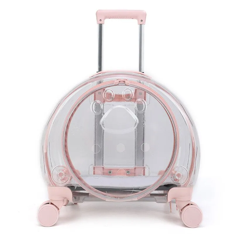 Cat Trolley Suitcase with Wheels
