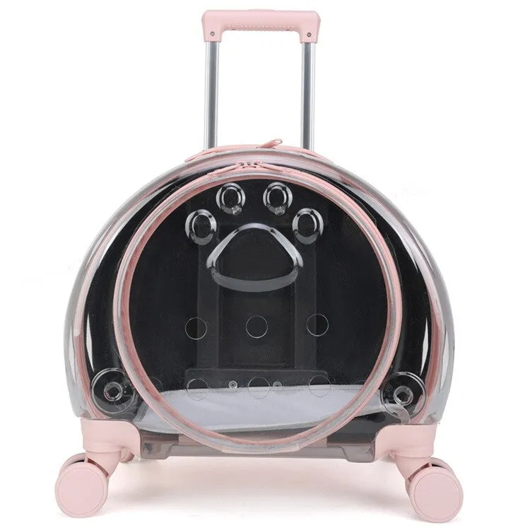Cat Trolley Suitcase with Wheels