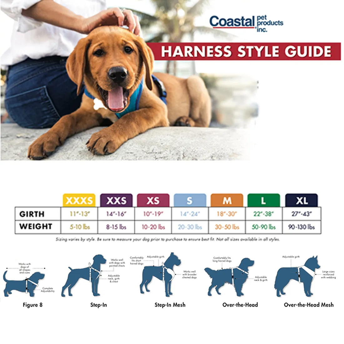 Comfort Wrap Adjustable Blue Harness