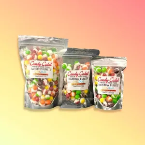 Freeze Dried Rainbow Bursts™ Made by freeze drying Skittles ®