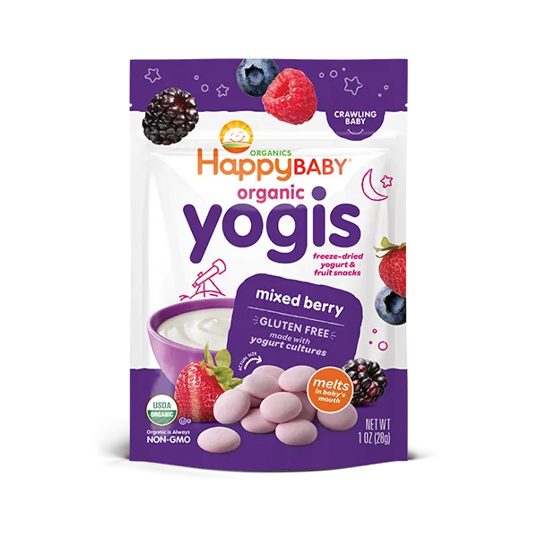 Happy Family Happy Baby Organic Yogis - Mixed Berry, 28 g. Exp: 06/25