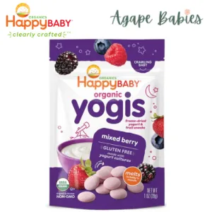 Happy Family Happy Baby Organic Yogis - Mixed Berry, 28 g. Exp: 06/25