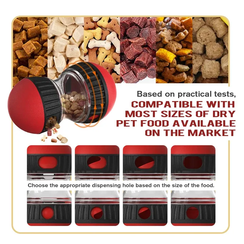 Interactive Dog Toy - Elliptical Track Rolling Ball for Intelligence and Food Dispensing