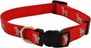 Jeffers Reflective Hound Series Adjustable Nylon Dog Collars, 5/8" W x 10-16"