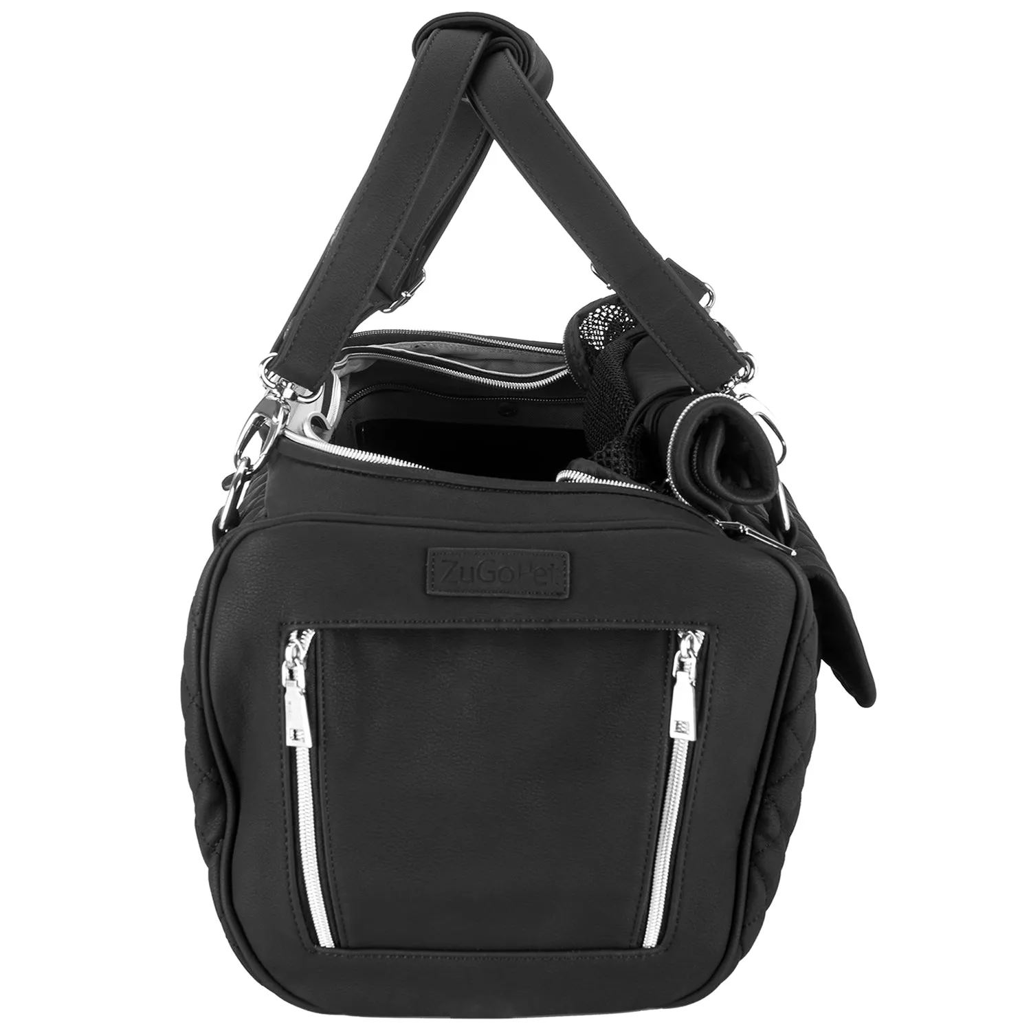 Jetsetter - Premium Car Seat & Airport Compliant Pet Carrier (Black, White, Grey & Pink)