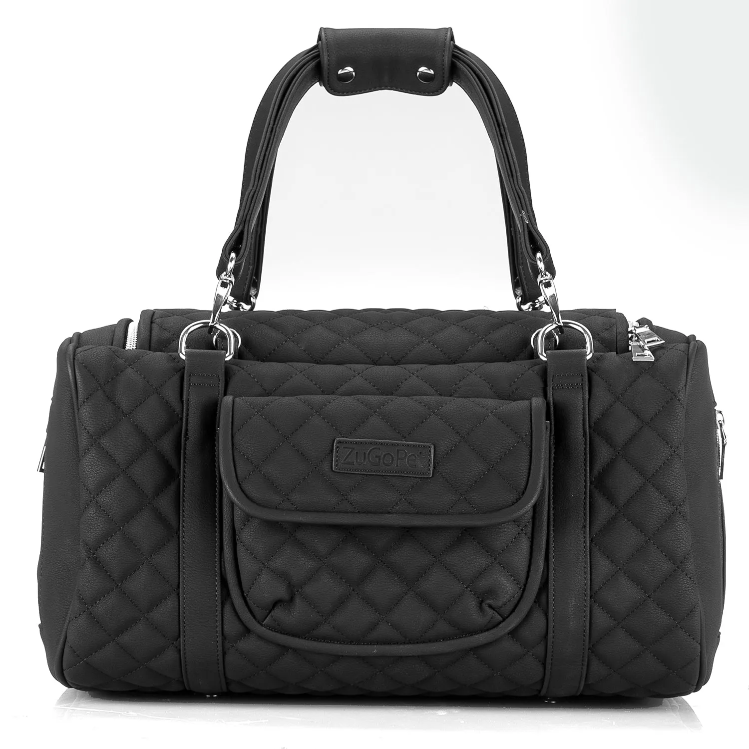 Jetsetter - Premium Car Seat & Airport Compliant Pet Carrier (Black, White, Grey & Pink)