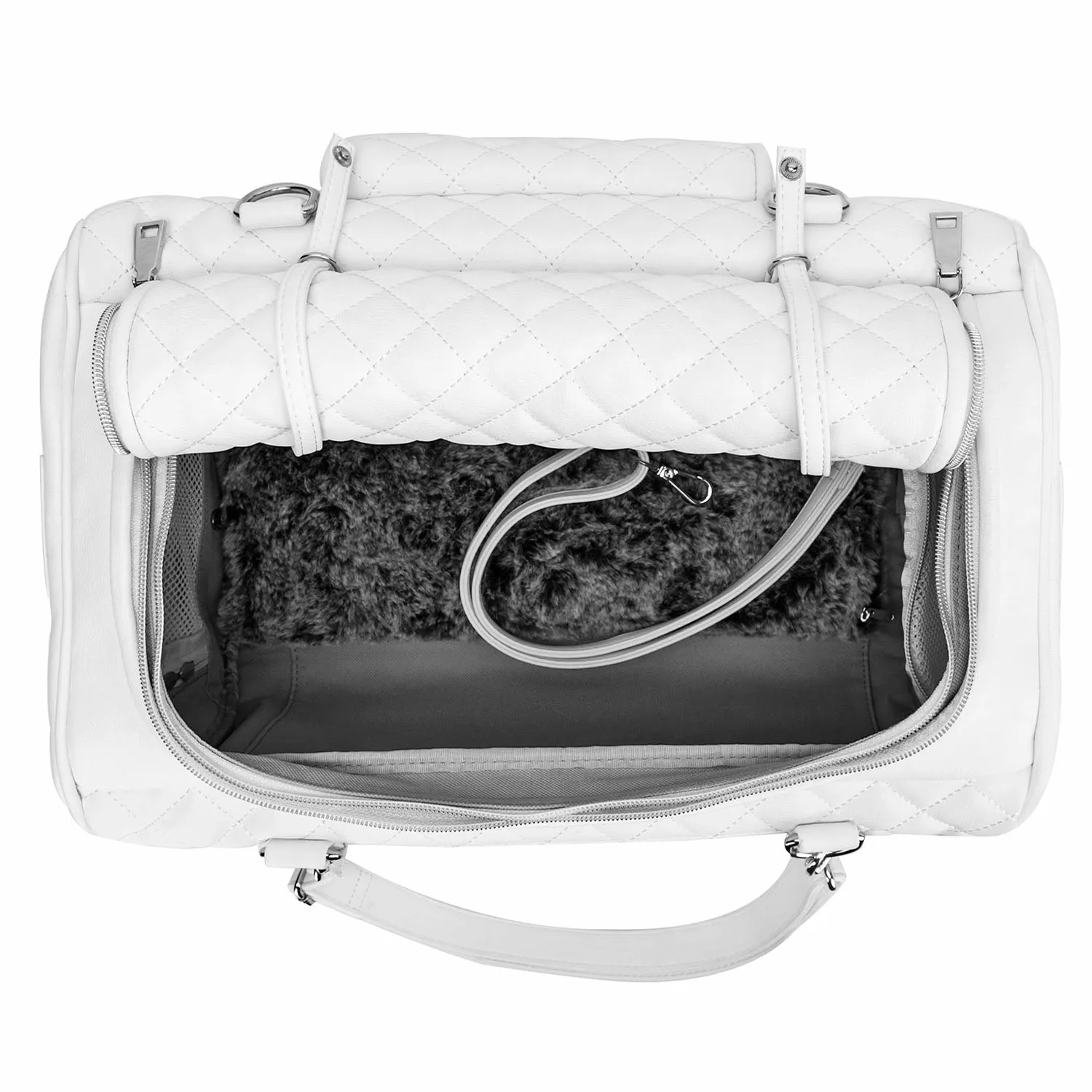 Jetsetter - Premium Car Seat & Airport Compliant Pet Carrier (Black, White, Grey & Pink)