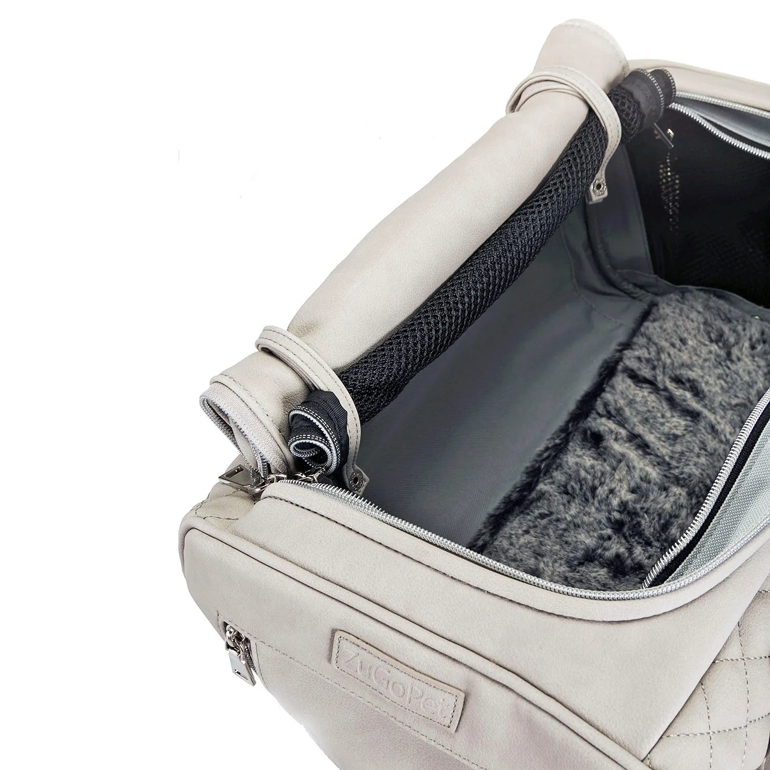 Jetsetter - Premium Car Seat & Airport Compliant Pet Carrier (Black, White, Grey & Pink)