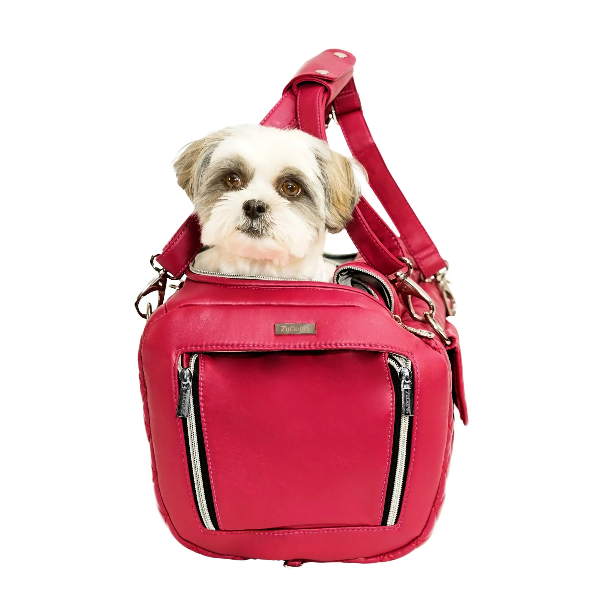 Jetsetter - Premium Car Seat & Airport Compliant Pet Carrier (Black, White, Grey & Pink)