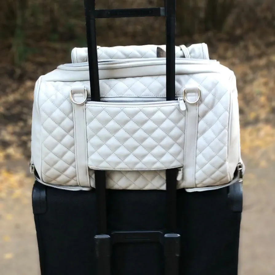Jetsetter - Premium Car Seat & Airport Compliant Pet Carrier (Black, White, Grey & Pink)
