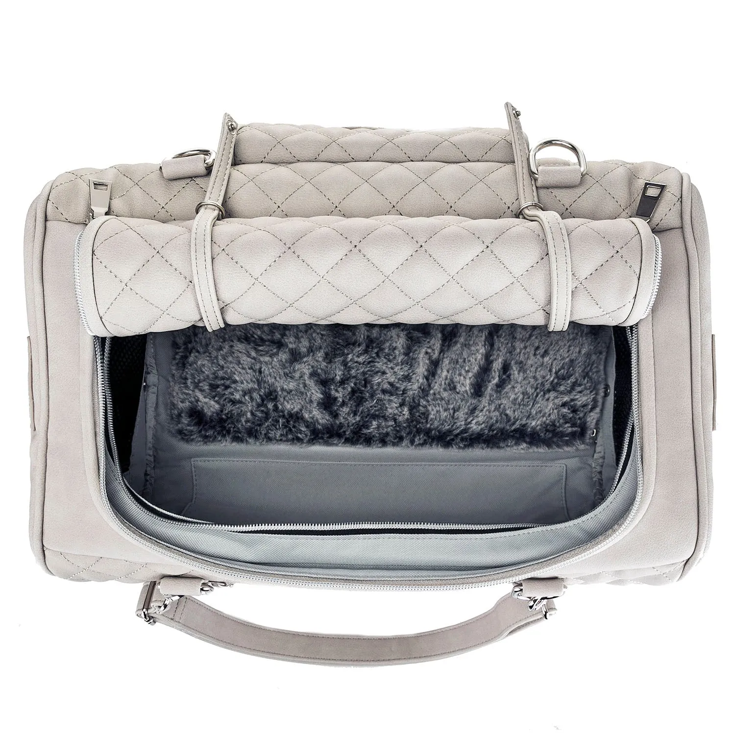 Jetsetter - Premium Car Seat & Airport Compliant Pet Carrier (Black, White, Grey & Pink)