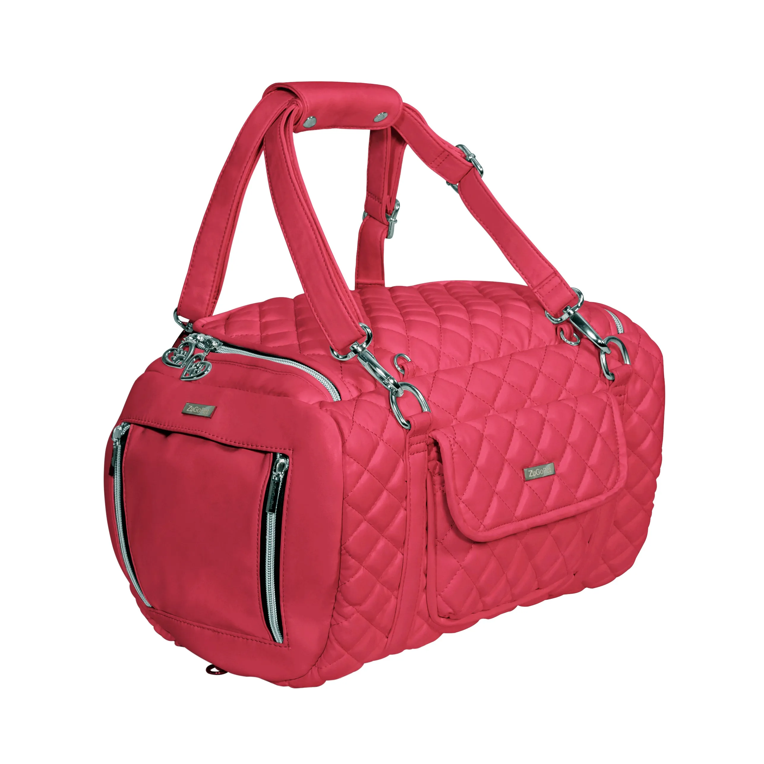 Jetsetter - Premium Car Seat & Airport Compliant Pet Carrier (Black, White, Grey & Pink)