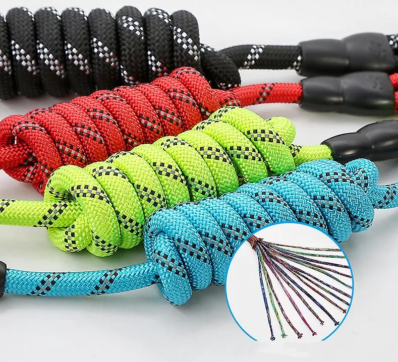 L red Pet leash, reflective nylon rock climbing round rope dog leash, dog leash AZ19393