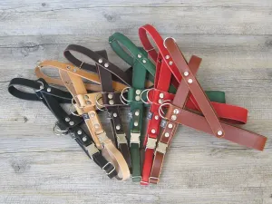Leather Dog Harness in 6 Colors With Side D-Rings
