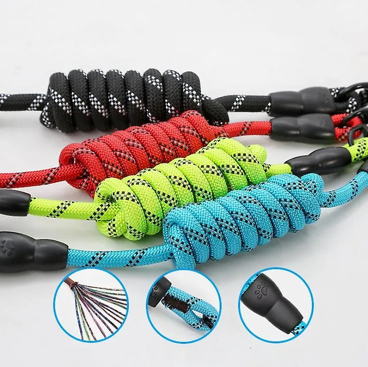 M blue Pet leash, reflective nylon rock climbing round rope dog leash, dog leash AZ19387
