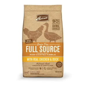 Merrick Full Source Grain Free Raw-Coated Kibble with Real Chicken   Duck Dry Dog Food - 20 lb Bag