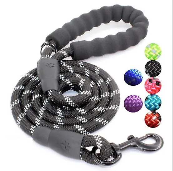 red Pet Reflective Traction Rope Round Rope Nylon Dog Anti-lost Leash AZ19542