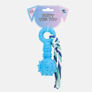 Small Dog & Puppy Rubber Dumbbell & Rope Toy