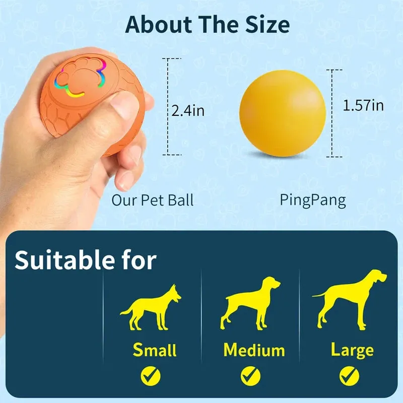 Smart Rechargeable Interactive Rolling Ball Dog Toy