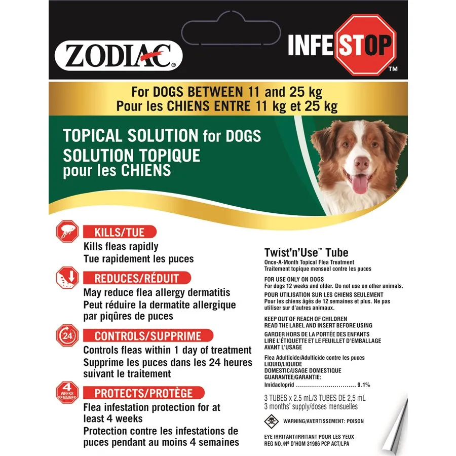 Zodiac Infestop Topical Flea Adulticide Dogs